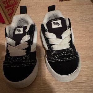 Vans Kids Classic Black and White Sneakers